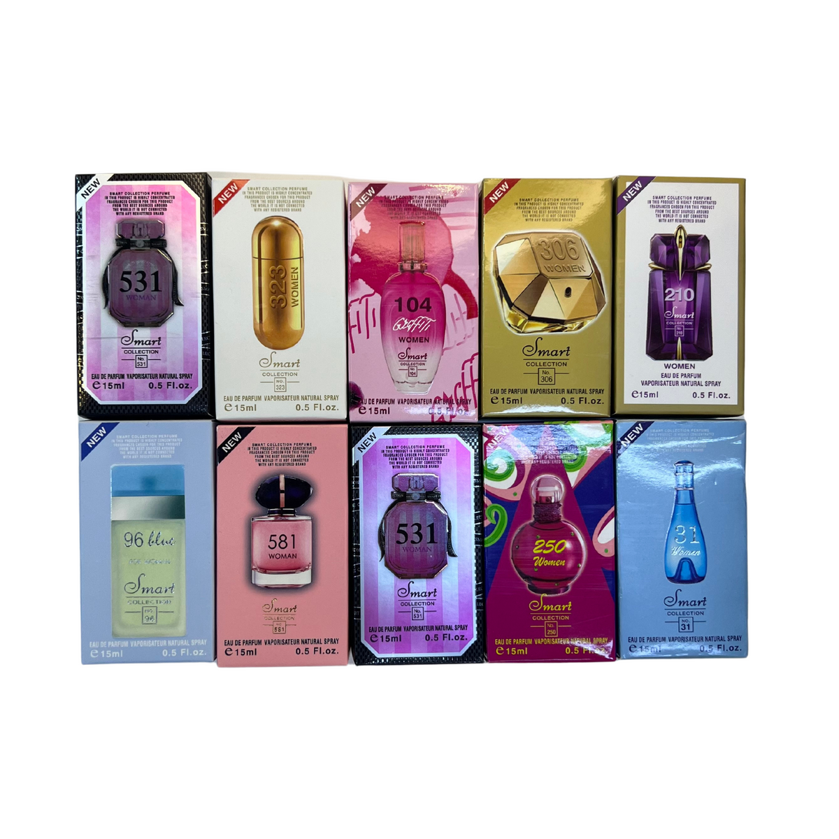 10pieces 15ML Special Combo Offer Perfume Bottles Sets For Women