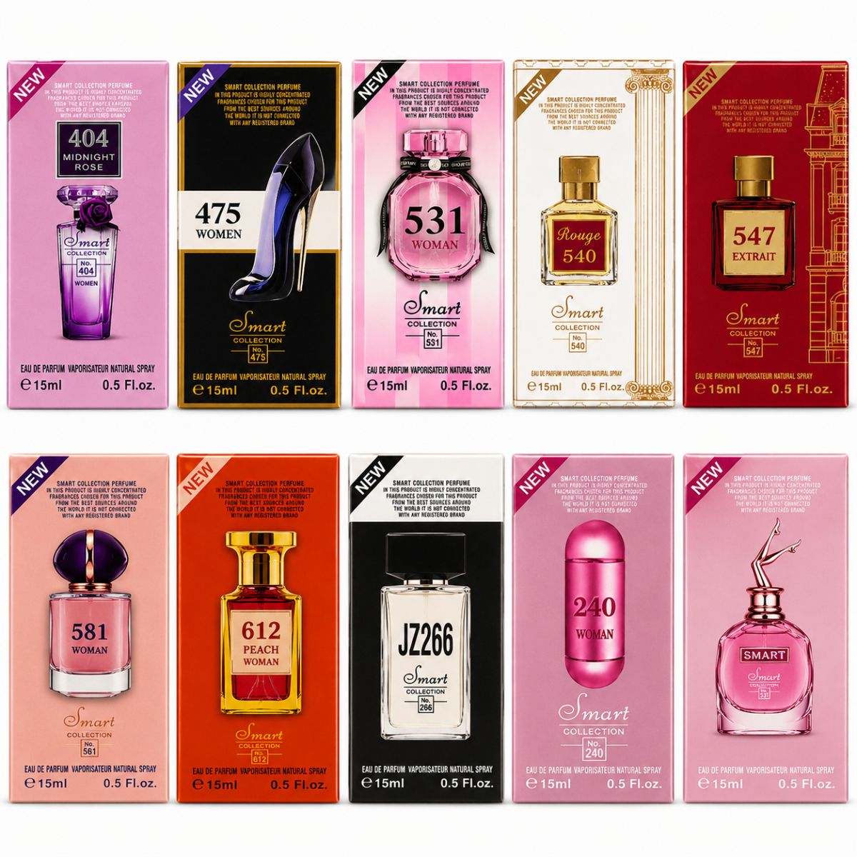 Smart Collection Ladies Perfume Gift Set – 10 x 15ml Eau De Parfum Collection for Women