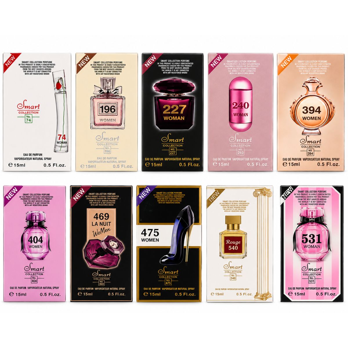 Smart Collection Women's Fragrance Collection – 10 x 15ml Eau De Parfum Mini Perfume Set