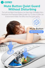 Mouse 2.4G Wireless BT5.1 Slim Rechargeable Slience Mouse for PC Computer Notebook with USB Receiver 2400 DPI Adjustable Level