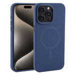 Mutural Silicone with Camera Aluminum Protector for Apple iPhone 15 Pro and 15 Pro Max Case in Blue, Navy Blue, Green and Purple colors