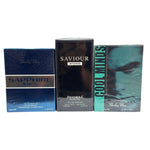 Men's Perfume Bundle – Sapphire Men, Saviour Intense & Cool Minds (3 × 100ml Fragrance Set)