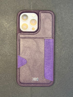 HDCI Leather Wallet Case with Credit Card Slot Holder Ultra Slim Protector for Apple iPhone 15 Pro and 15 Pro Max Case in Blue, Black, Green, Purple and Orange colors