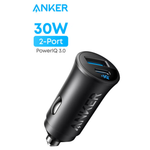 Anker 30W Dual-Port Car Charger β USB-C Fast Charging | Ultra-Compact Design