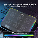 Oraimo ChillDock OSH-009A RGB Laptop Cooling Pad with 6 High Speed Fans & Adjustable Stand