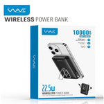 WAVE WV-PB30 Wireless Power Bank 10000mAh | 22.5W Fast Charging | 15W Wireless Charger | Built-in Stand