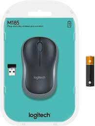 Logitech M185 Wireless Mouse, Swift Gray