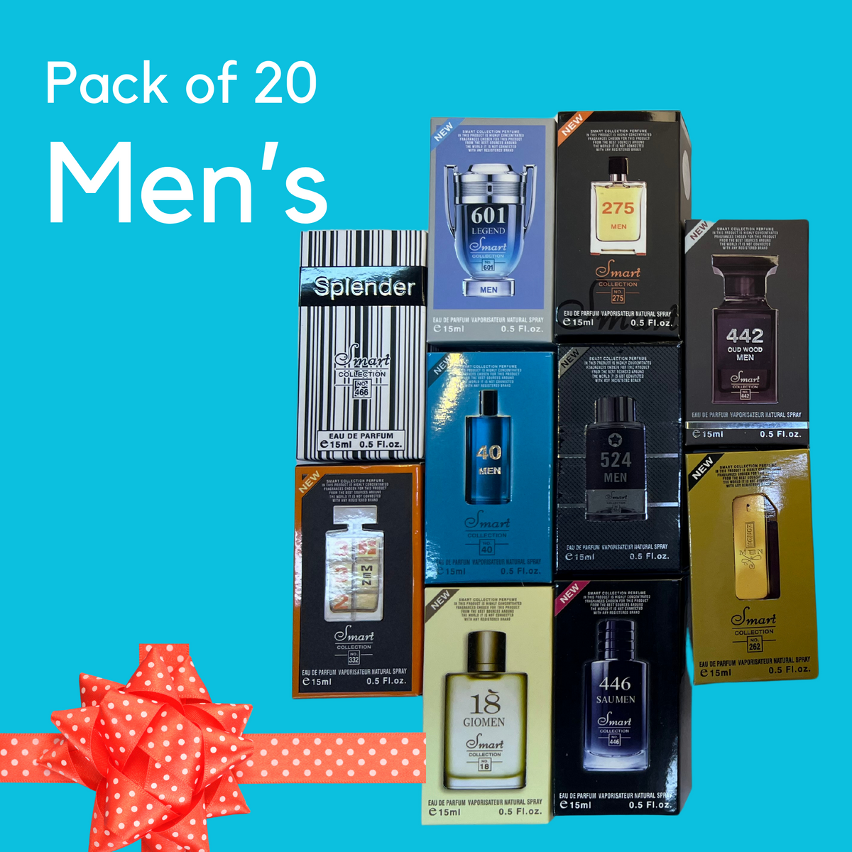 15ML Perfume bottles, 20 pieces in a combo set for men.