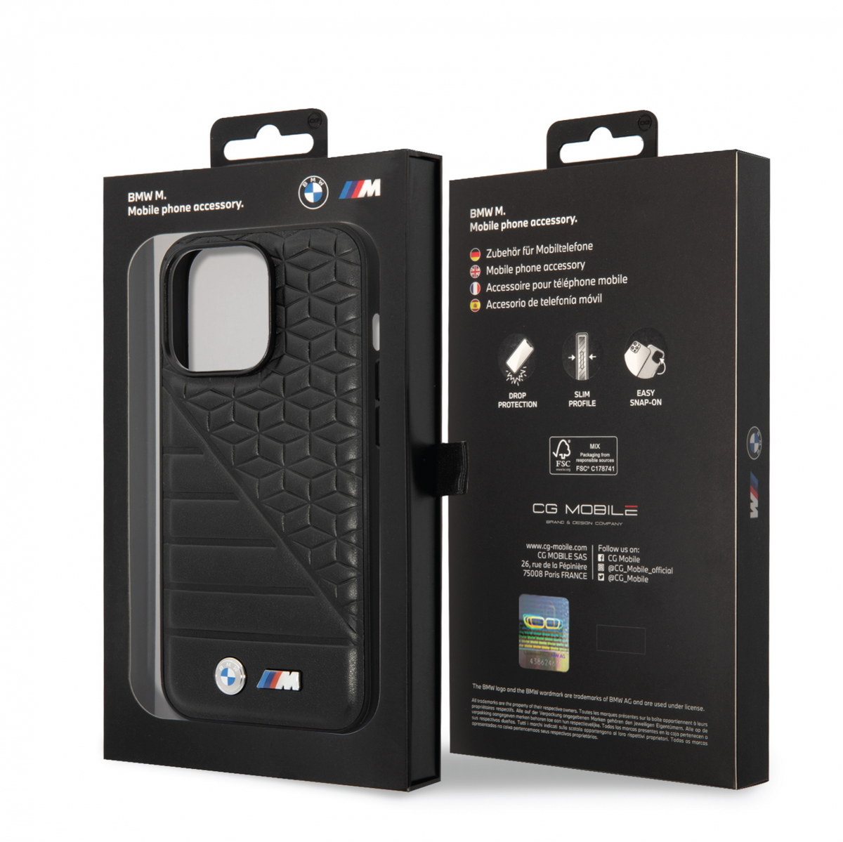 BMW M Collection PU Leather Case Hot Stamped BI Pattern Printed Logo