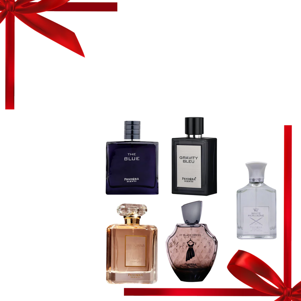 Pack of 5 Luxury 2 Men's, 2 Women's Perfumes With Free Gift