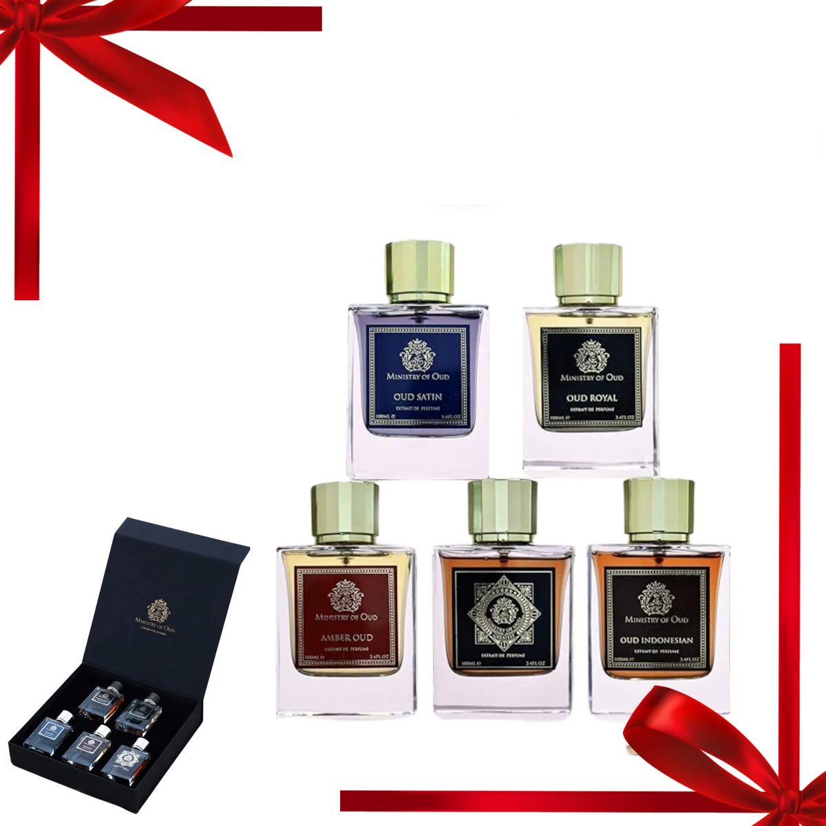 Pack of 5 Luxury Unisex Perfumes With Free Gift