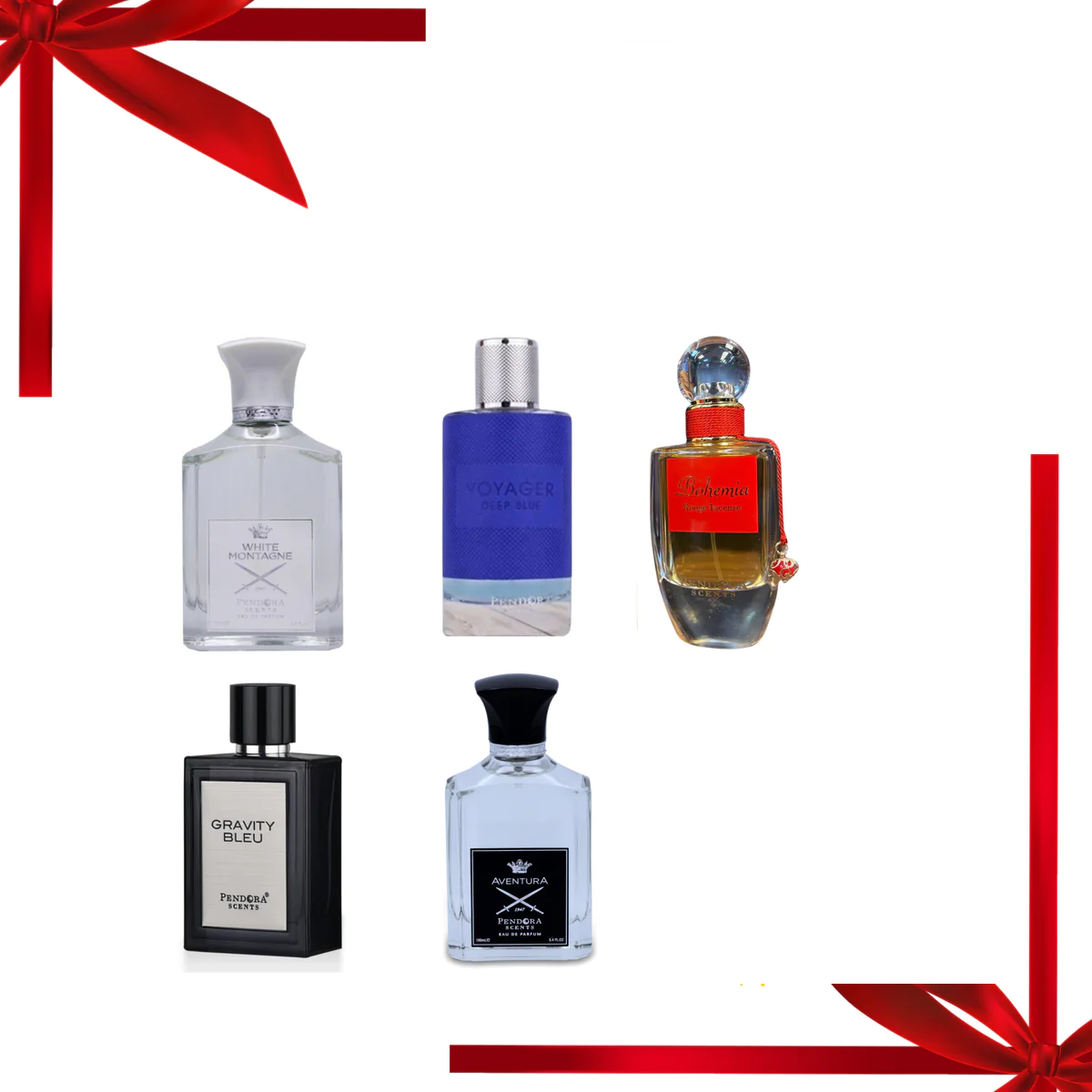 Men's Pack of 5 Luxury Perfumes With Free Gift