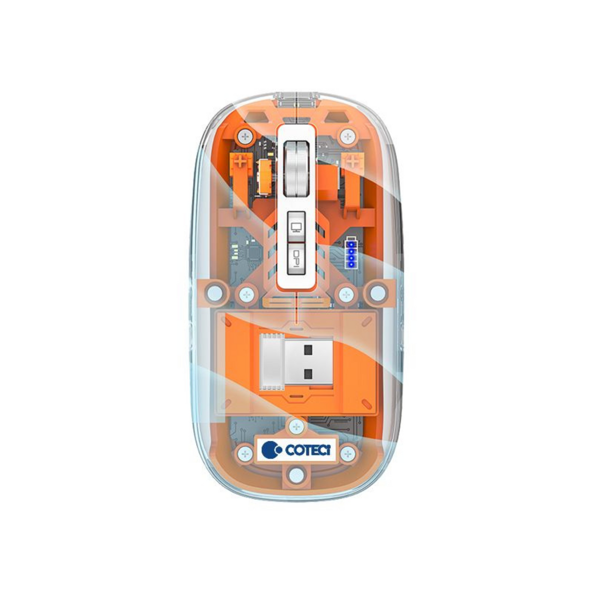 Coteci Magic Crystal II Three Mode Mouse Orange