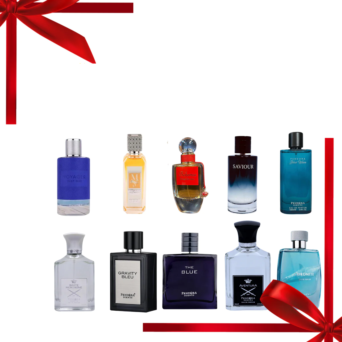 Luxury Men's Perfume Pack of 10 wth Free Perfume Gift Set