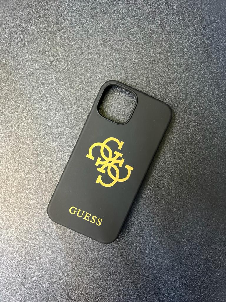 Guess iPhone 13 mini Case Cover silicone 4G logo black