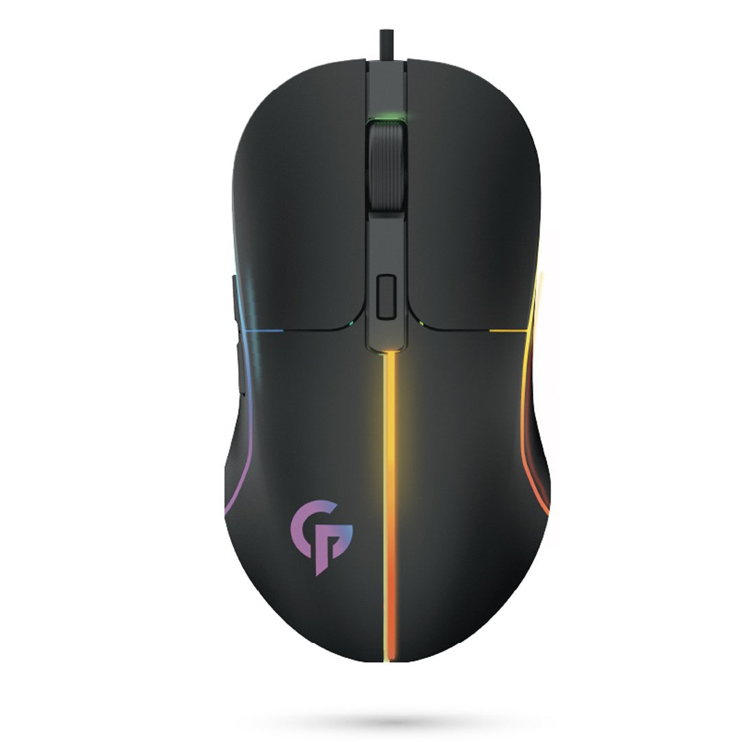 Porodo 7D Wired Gaming Mouse Breathing RGB, Rubberized Surface