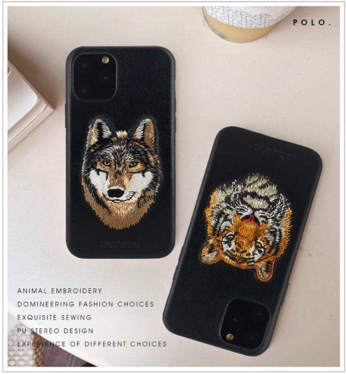 iPhone 13 Pro Savanna Series Genuine Santa Barbara Leather Case - Wolf