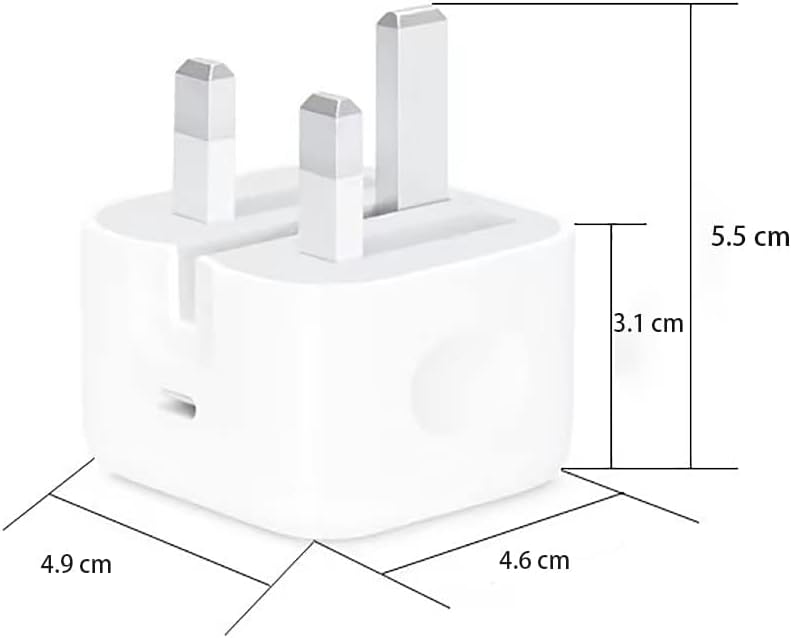 Apple Type C Fast Charger PD 20W Power Adapter for iPhone 13/12/11/14 Series, Plug PD Power Adapter Wall Plug Compatible with iPhone 14 13, 13pro 12 Pro Max/12 Mini/SE (White), USB