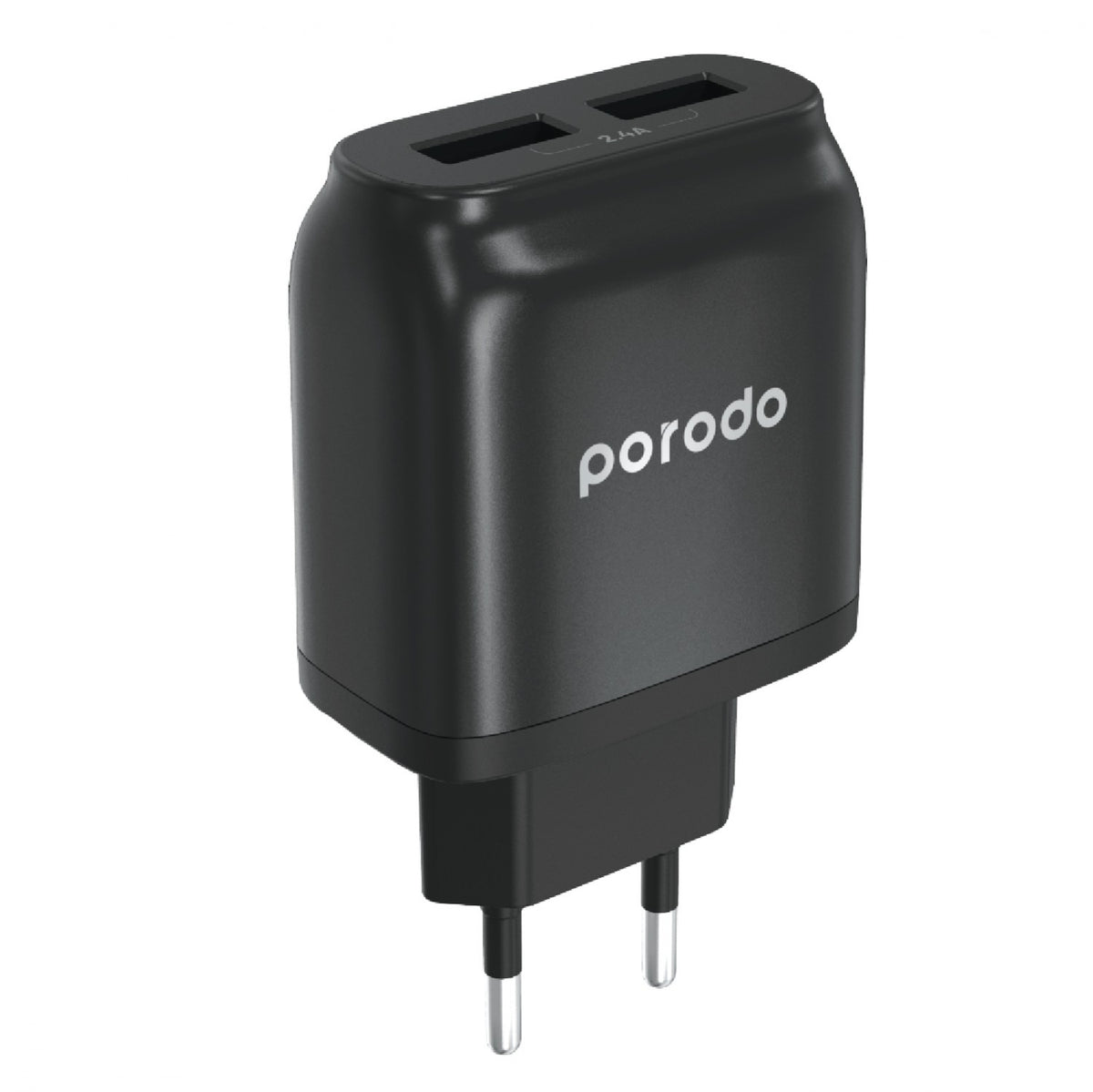 Porodo Dual Port Auto-ID 2.4A EU Wall ChargerIncludes Micro USB Cable