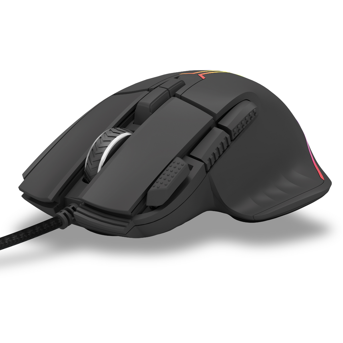 Porodo PDX316 RGB 8D Wired Gaming Mouse With Nine Buttons And High Speed For Computer 1.5M - Black