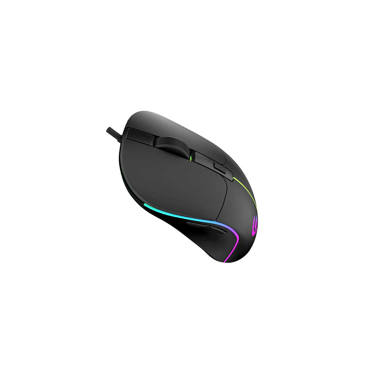 Porodo 7D Wired Gaming Mouse Breathing RGB, Rubberized Surface