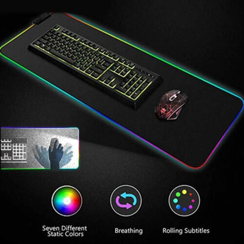 Porodo Soft Gaming Mouse Pad Large, Oversized Glowing Led Extended