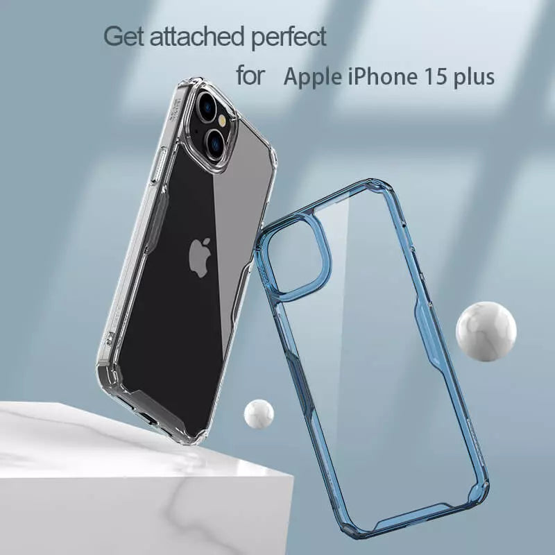 Apple iPhone 15 Plus Nature TPU Pro Series Blue Case By Nillkin