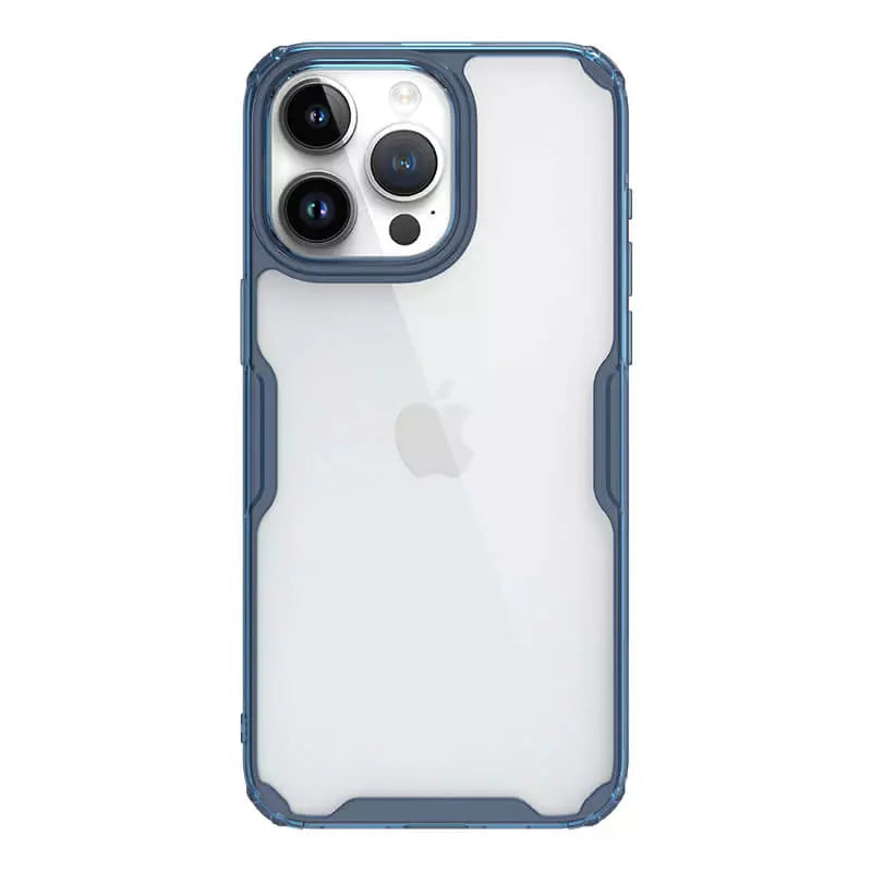 Apple iPhone 15 Pro Nature TPU Pro Series Blue Case By Nillkin