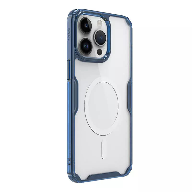 Apple iPhone 15 Pro Max Nature TPU Pro Magnetic Blue case By Nillkin