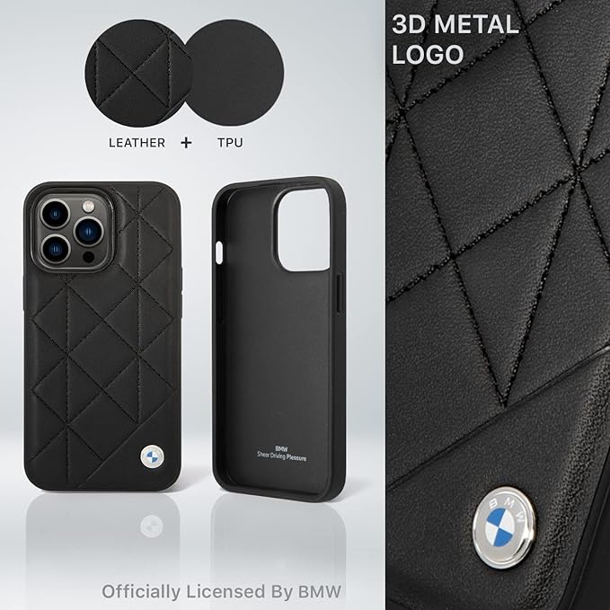 BMW Signature Collection Genuine Leather Case - iPhone, 14 Pro Max