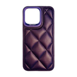 Apple iPhone 15 Pro & 15 Pro Max Premium Nylon Puffy Case in Black, Brown, Blue and Purple Colors