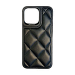 Apple iPhone 15 Pro & 15 Pro Max Premium Nylon Puffy Case in Black, Brown, Blue and Purple Colors