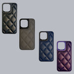Apple iPhone 15 Pro & 15 Pro Max Premium Nylon Puffy Case in Black, Brown, Blue and Purple Colors