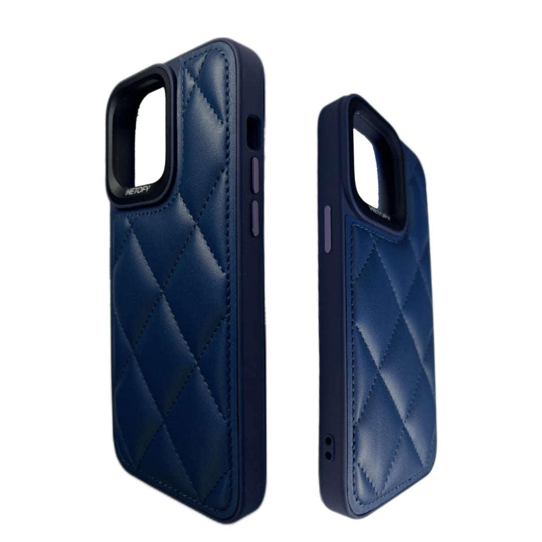 Apple iPhone 15 Pro & 15 Pro Max Premium Nylon Puffy Case in Black, Brown, Blue and Purple Colors