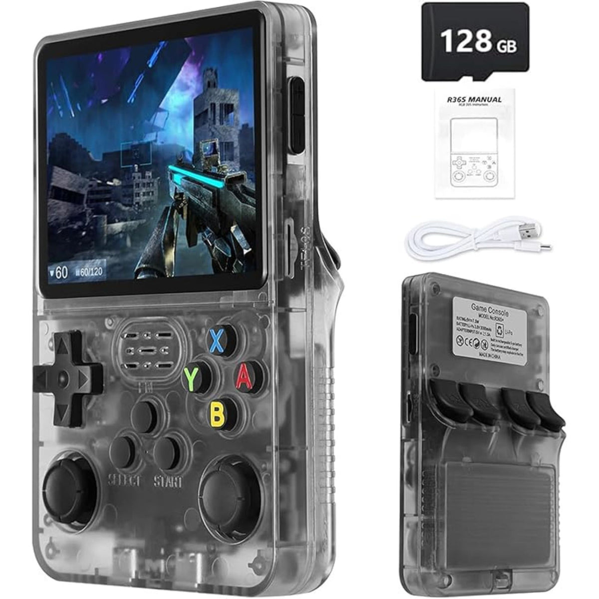 R36S Retro Handheld Game Console 128GB & 64GB Portable Linux Gaming Device with Dual Joysticks