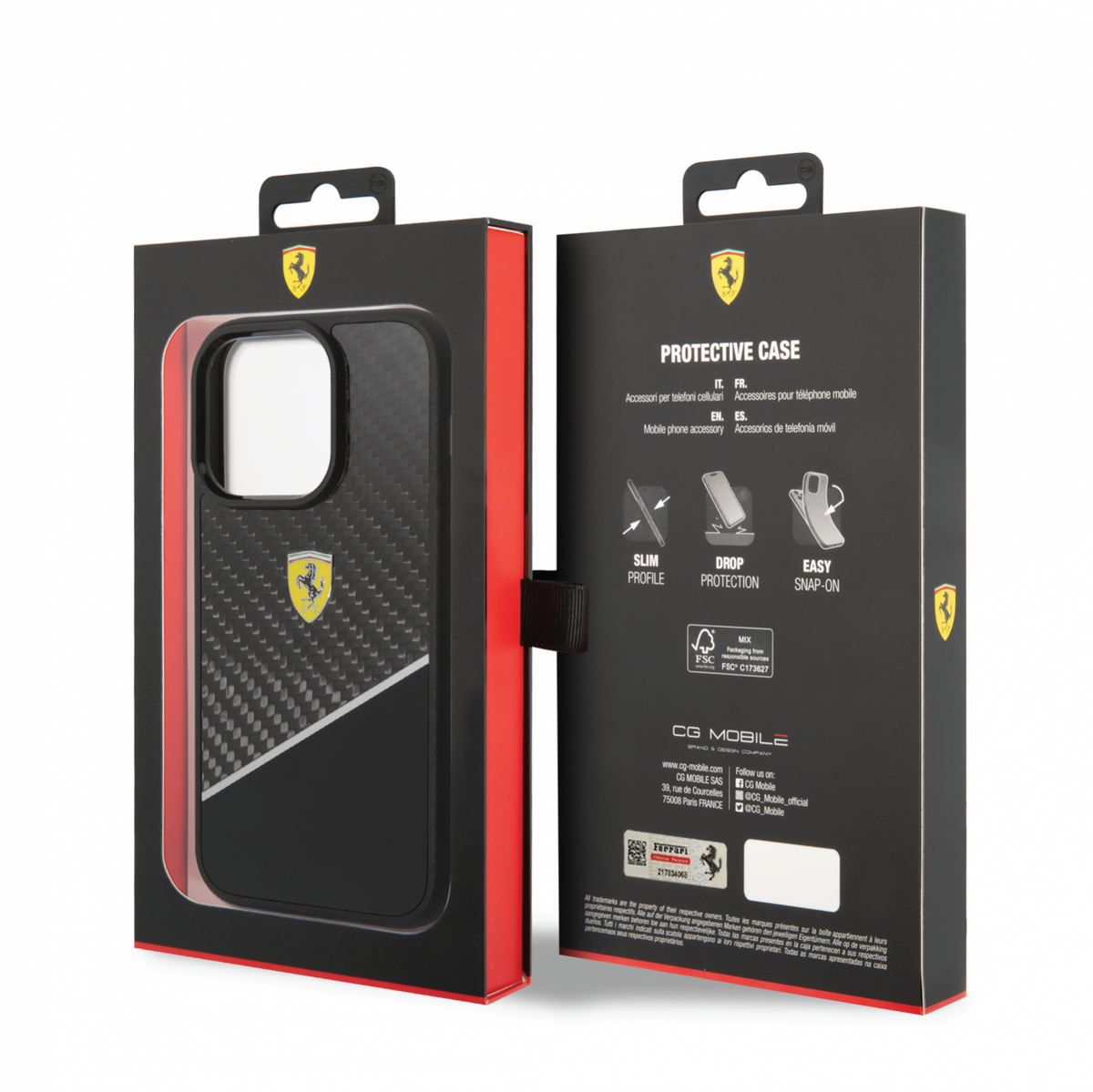 Ferrari Bi-Material Case with iPhone 14, 14 Plus, 14 Pro, 14 Pro Max