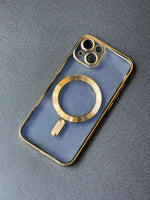 Wireless Charge Phone Case for iPhone 14 13 12 11 Pro Max Plus Soft Magnetic Electroplate Bumper Silicone Cover,Gray,for iPhone 12