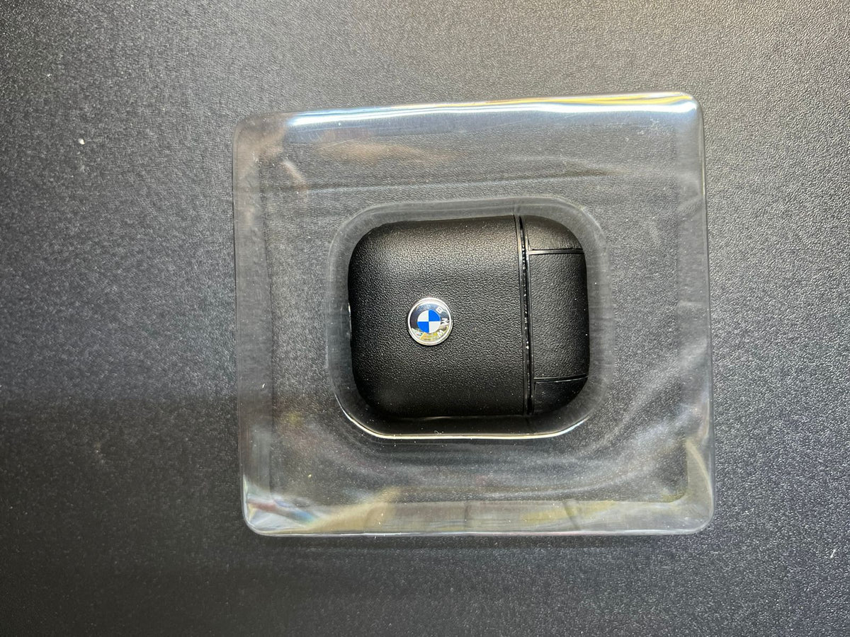 Bmw Motorsports PC Leather AirPods Case with Metal Logo