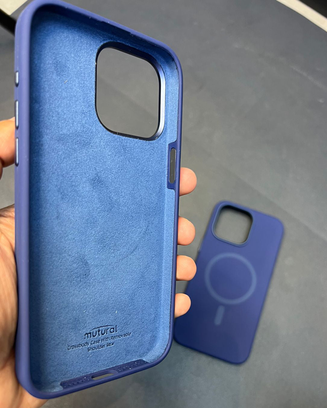 Mutural Silicone with Camera Aluminum Protector for Apple iPhone 15 Pro and 15 Pro Max Case in Blue, Navy Blue, Green and Purple colors