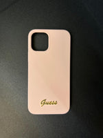 Guess iPhone 13 Pro Max Mag Safe Case Silicone Cover Metal Logo Pink