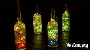 Wine bottle lantern