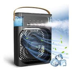 Portable Fan Mini Air Conditioner Fan, Desktop Misting Fast Cooling Fan With Led Light,Multifunctional Evaporative Air Cooler Oscillation/Humidifier/Timing Function For Room Office (White)