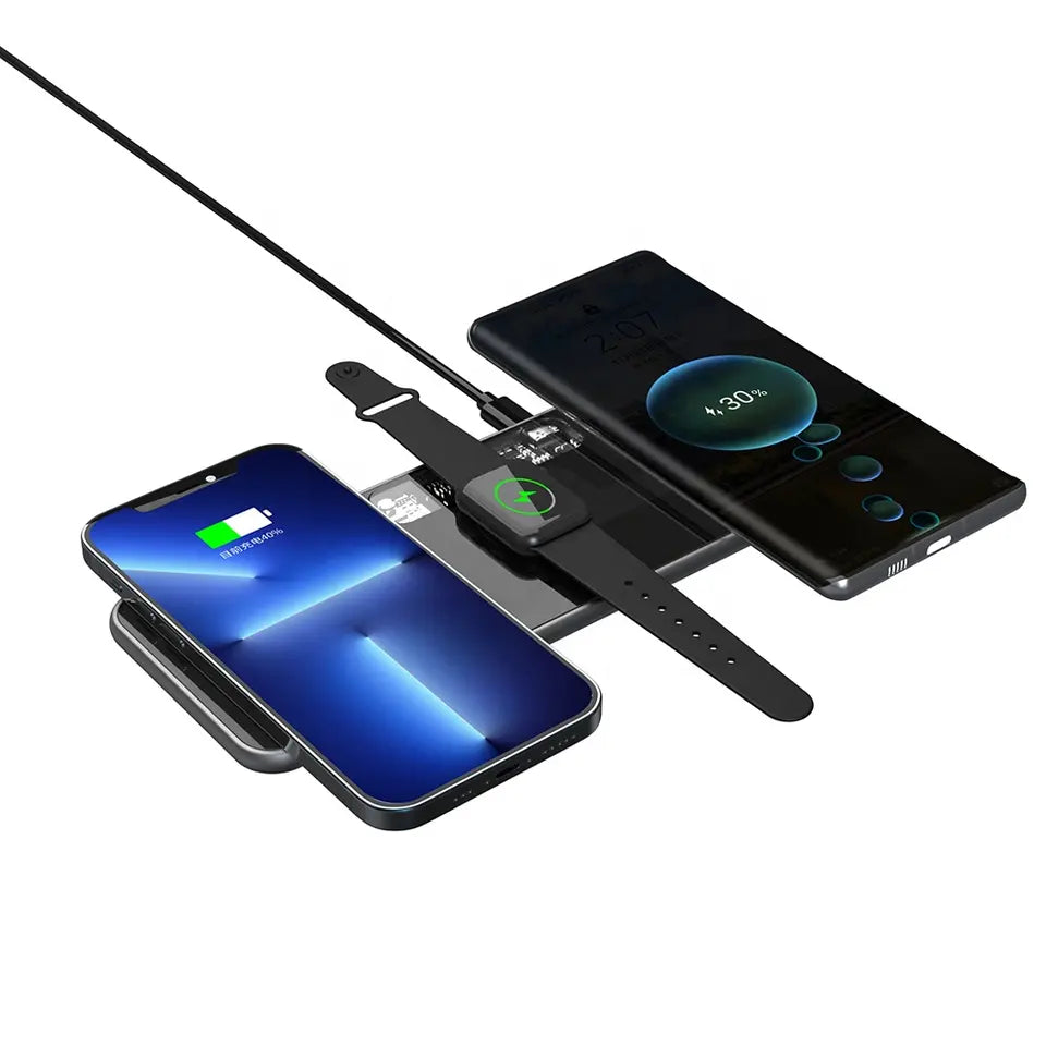 Desert Newest Arrival Magnetic Travel Wireless Charging Station 3 in 1 Charger Compatible with iPhone 14/13/12/Pro/Max, Apple watches and Apple AirPods