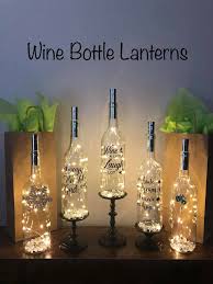 Wine bottle lantern