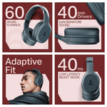 boAt Rockerz 412 Wireless Headphones Active Black Bluetooth v5.4 80 Hours Playback ENx Technology