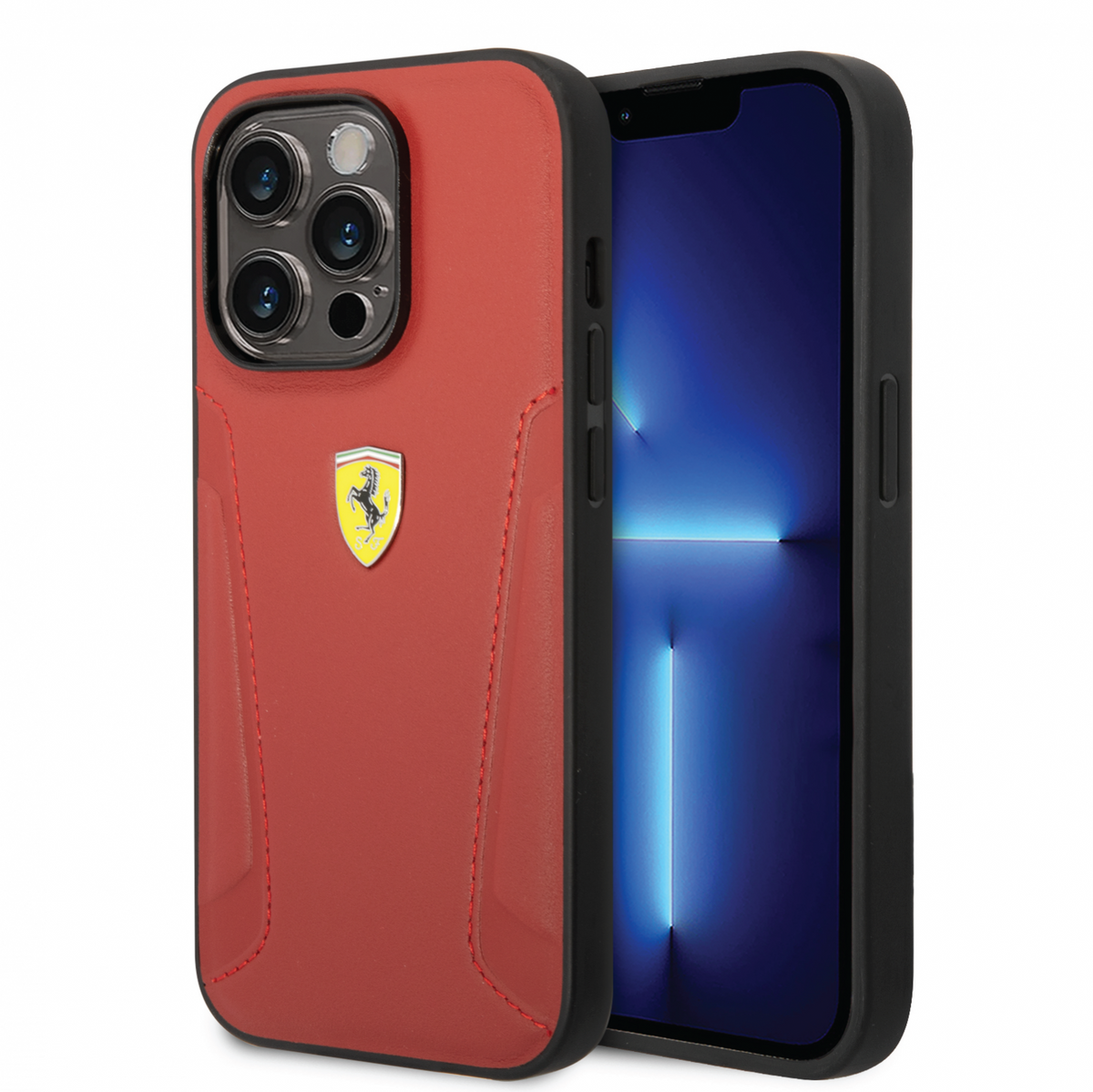 Original Ferrari Leather Case with iPhone 14, 14 Plus, 14 Pro, 14 Pro Max