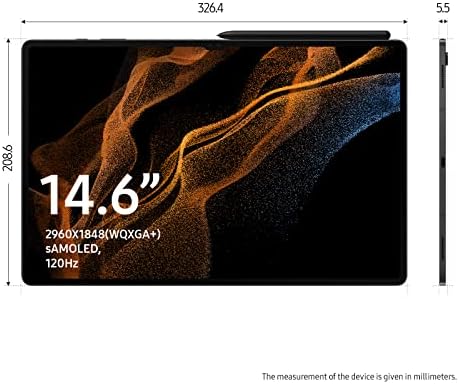 Samsung Galaxy Tab S8 Ultra 5G 256GB (Dark Grey) SM-X906BZAEXSA - International version 14.6 12gbRam/256gb Rom
