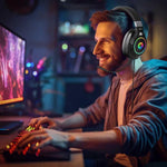 Green K10 RGB Professional Gaming Headphones - Black