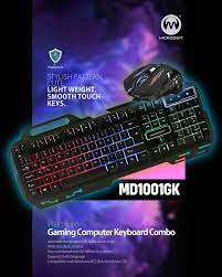 MICRODIGIT RAIDER GAMING COMPUTER KEYBOARD COMBO MD1001GK