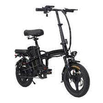 Electric Folding Bike with Lithium Battery Tire Size 14 inch 48V 8Ah Speed 35km Hour Black